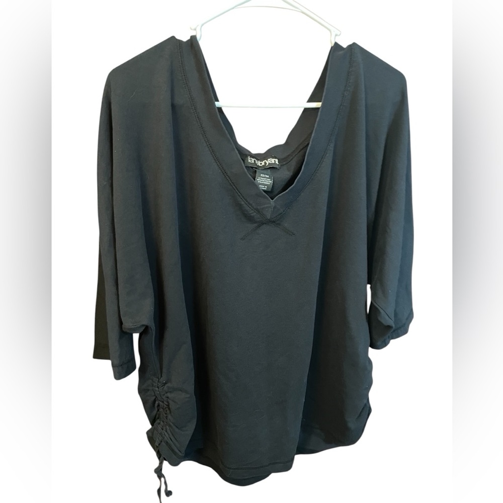 Lane Bryant Black Top with Ruched Bottom- Size 22/24